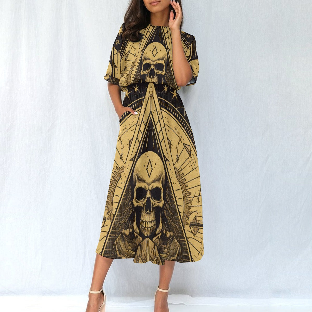 All-Over Print Women's Elastic Waist Dress