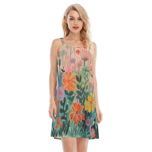 All-Over Print Women's O-neck Cami Dress