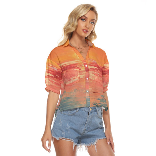 All-Over Print Women's V-neck Shirts