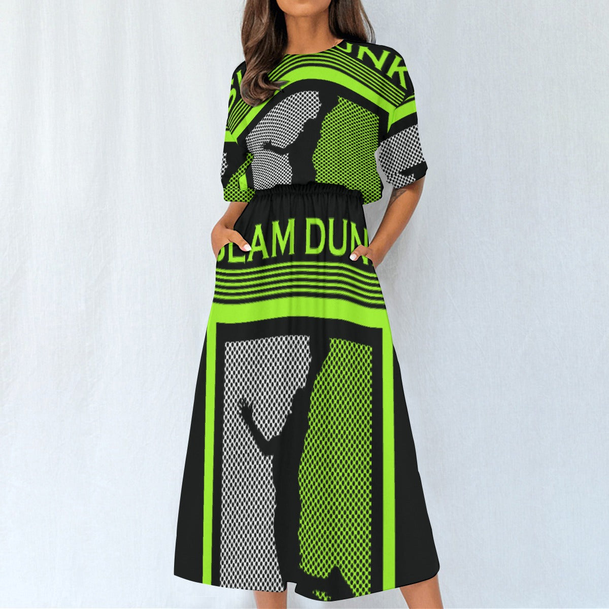 All-Over Print Women's Elastic Waist Dress