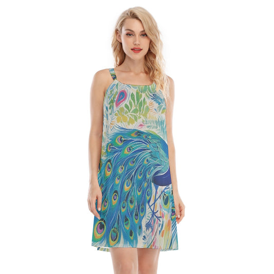 All-Over Print Women's O-neck Cami Dress