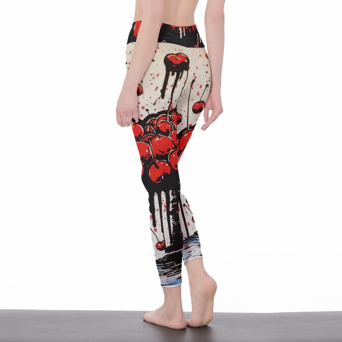 All-Over Print Women's High Waist Leggings | Side Stitch Closure