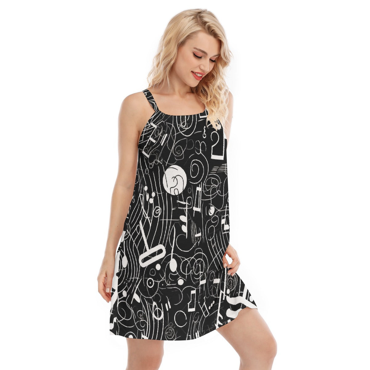 All-Over Print Women's O-neck Cami Dress