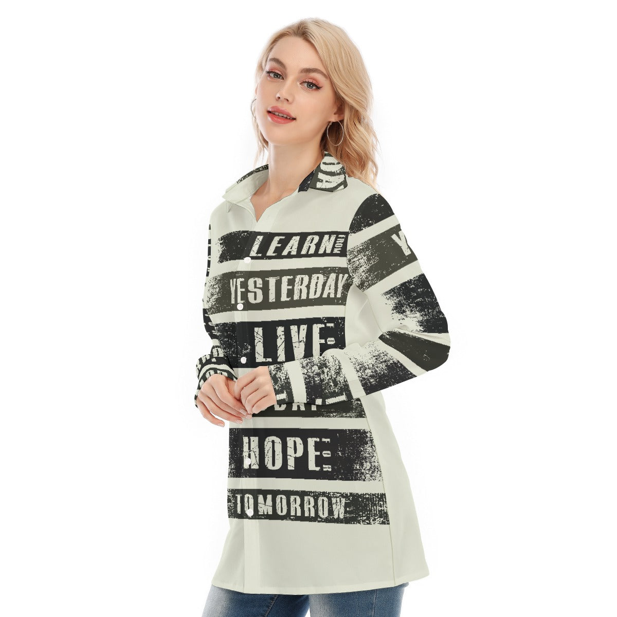 All-Over Print Women's Long Shirt