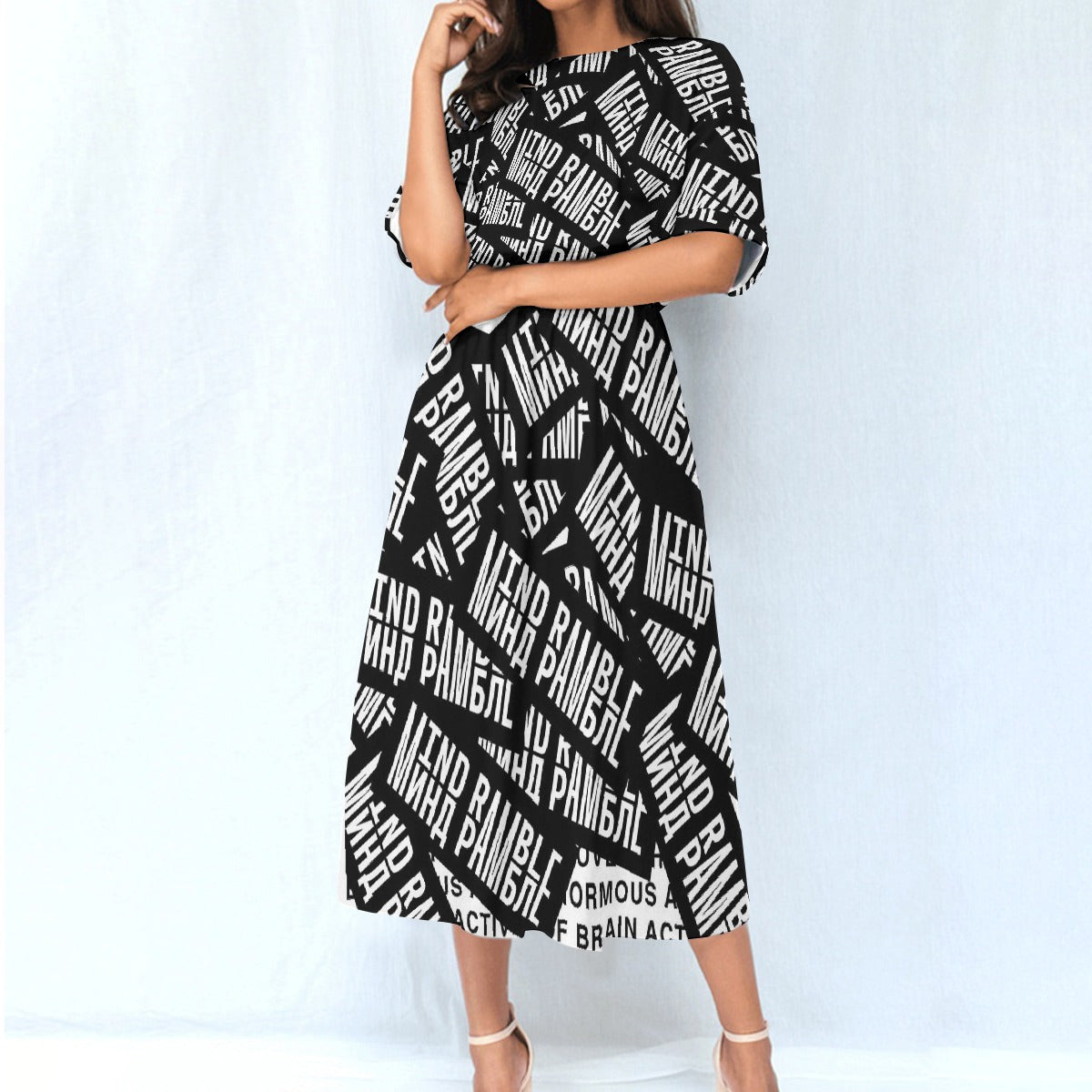 All-Over Print Women's Elastic Waist Dress