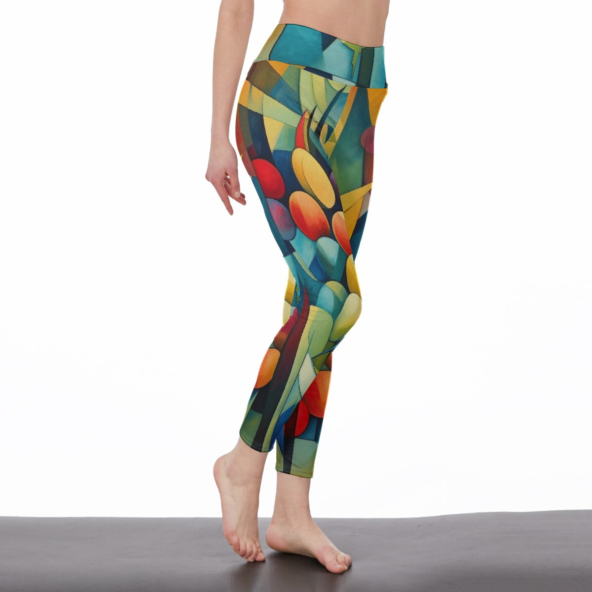 All-Over Print Women's High Waist Leggings | Side Stitch Closure