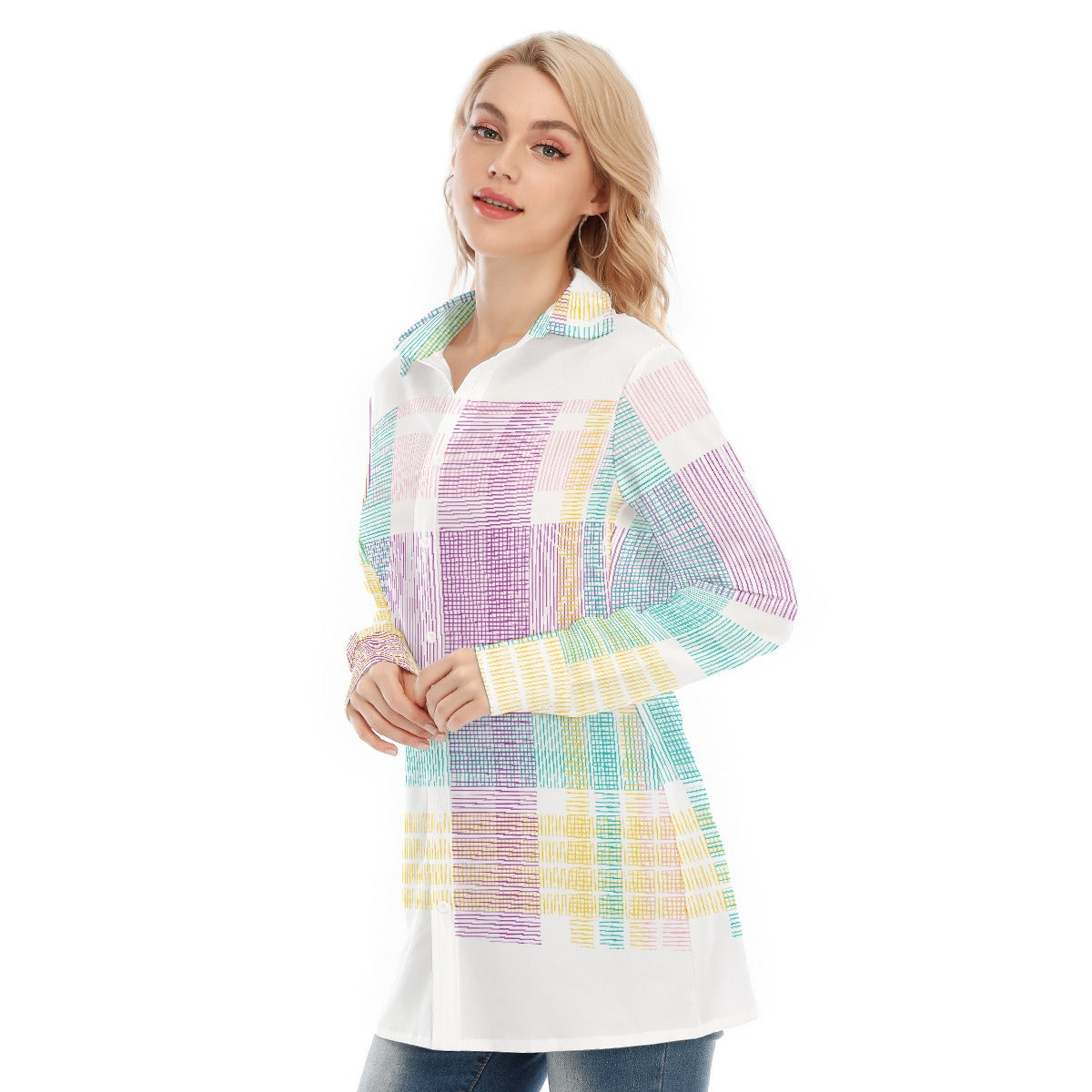 All-Over Print Women's Long Shirt