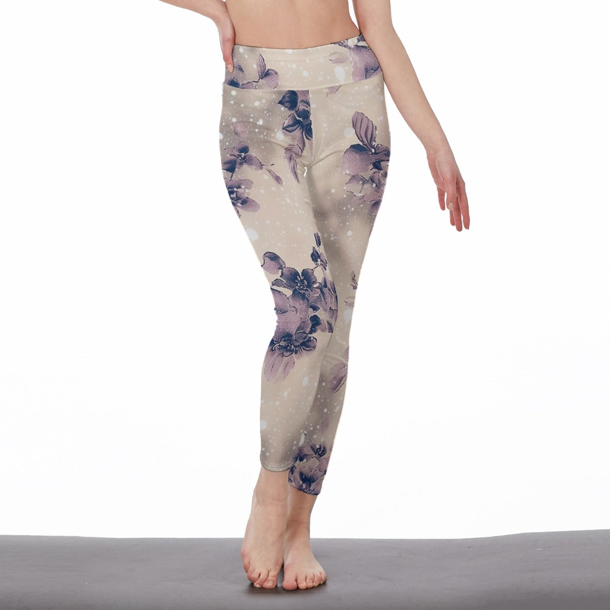 All-Over Print Women's High Waist Leggings | Side Stitch Closure