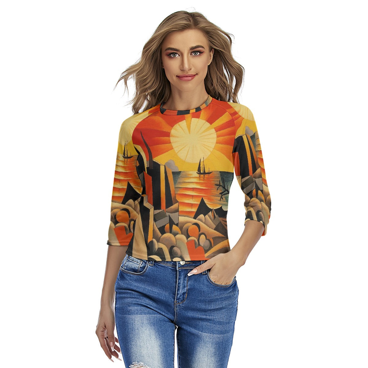 All-Over Print Women's Raglan Sleeves T-shirts