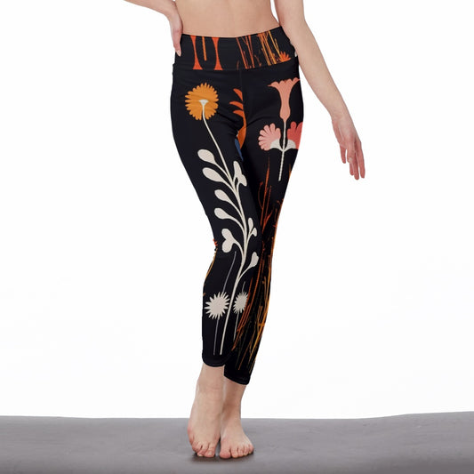 All-Over Print Women's High Waist Leggings | Side Stitch Closure