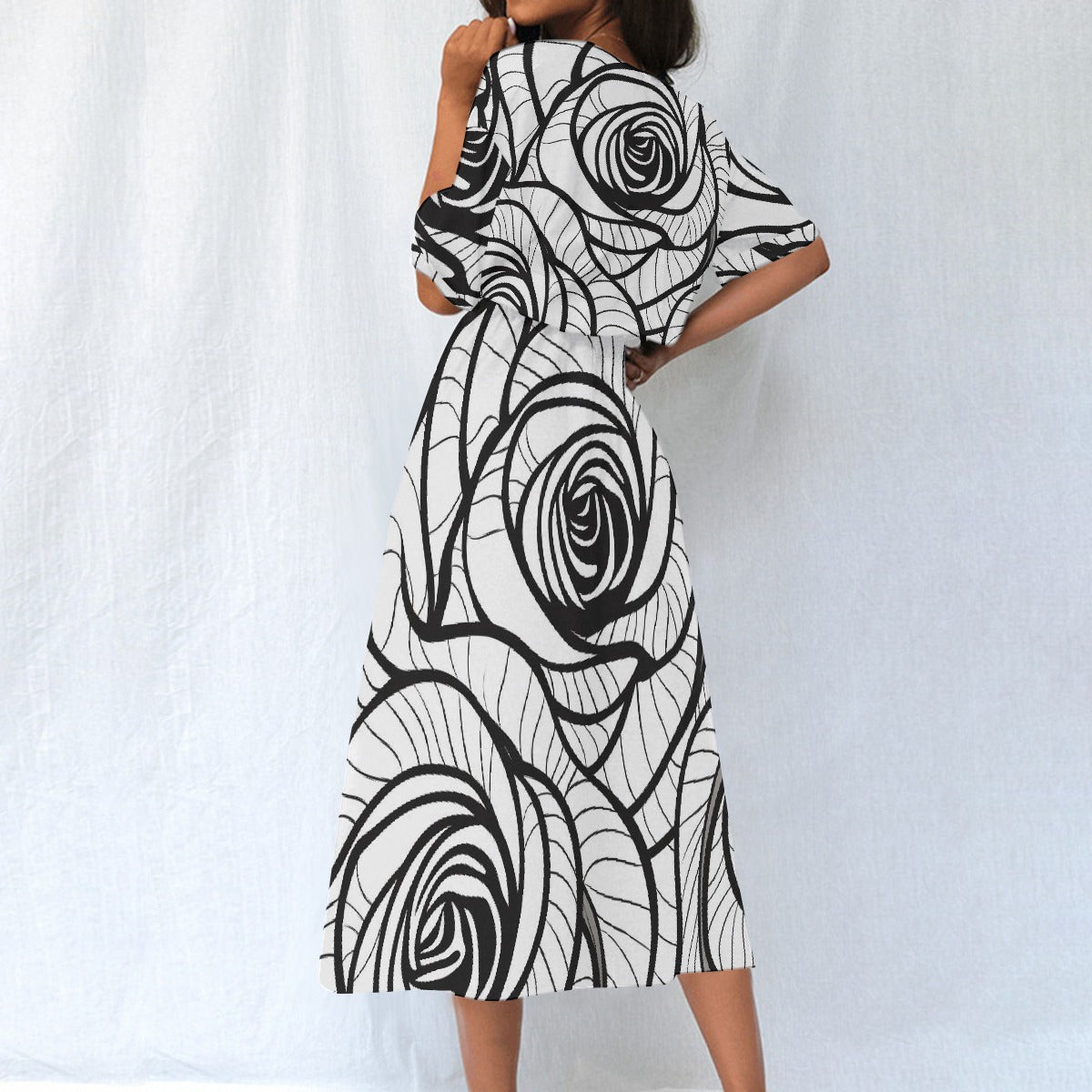 All-Over Print Women's Elastic Waist Dress