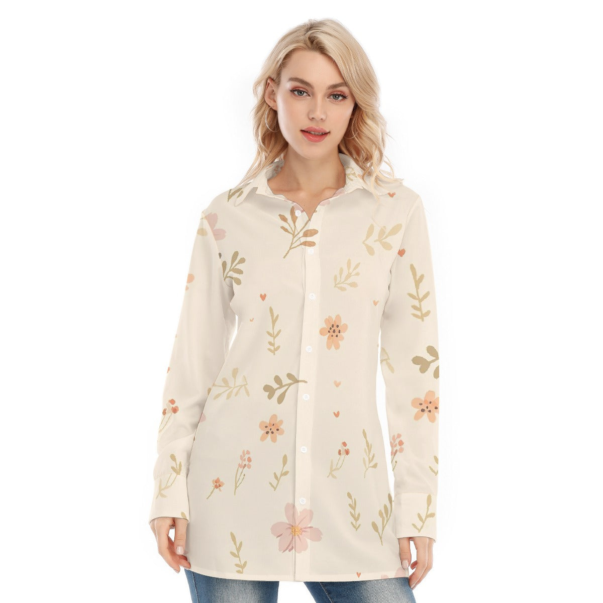 All-Over Print Women's Long Shirt