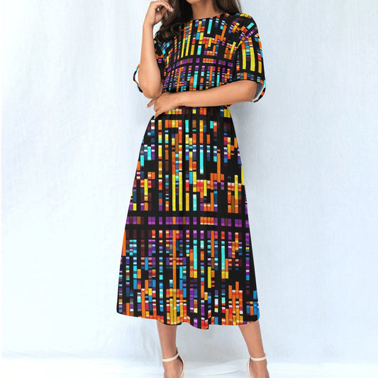 All-Over Print Women's Elastic Waist Dress