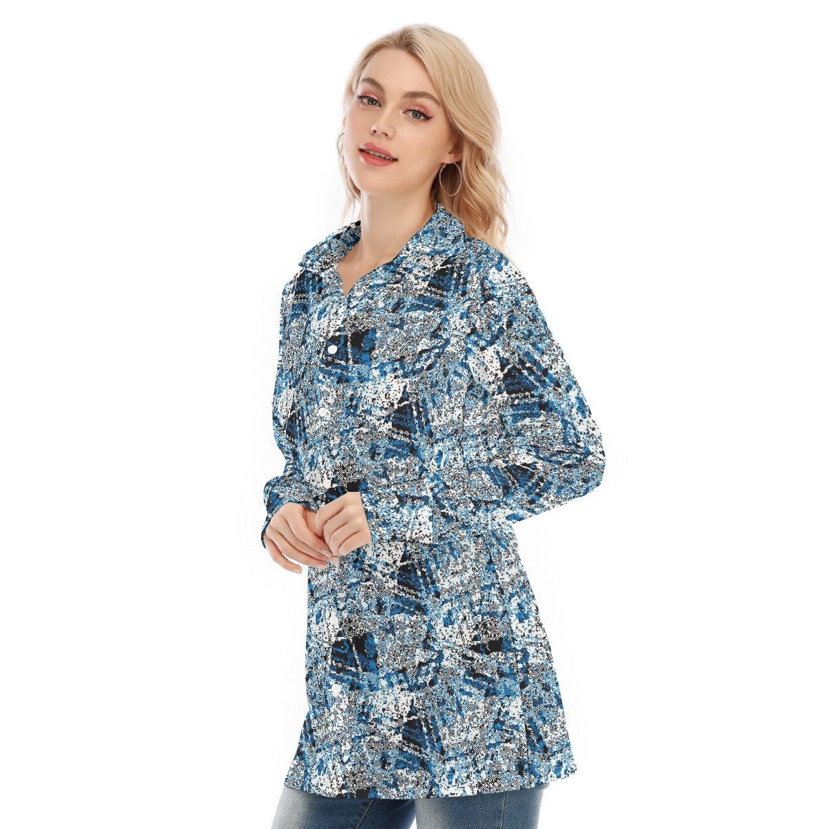 All-Over Print Women's Long Shirt