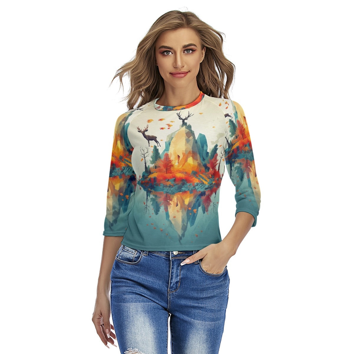 All-Over Print Women's Raglan Sleeves T-shirts