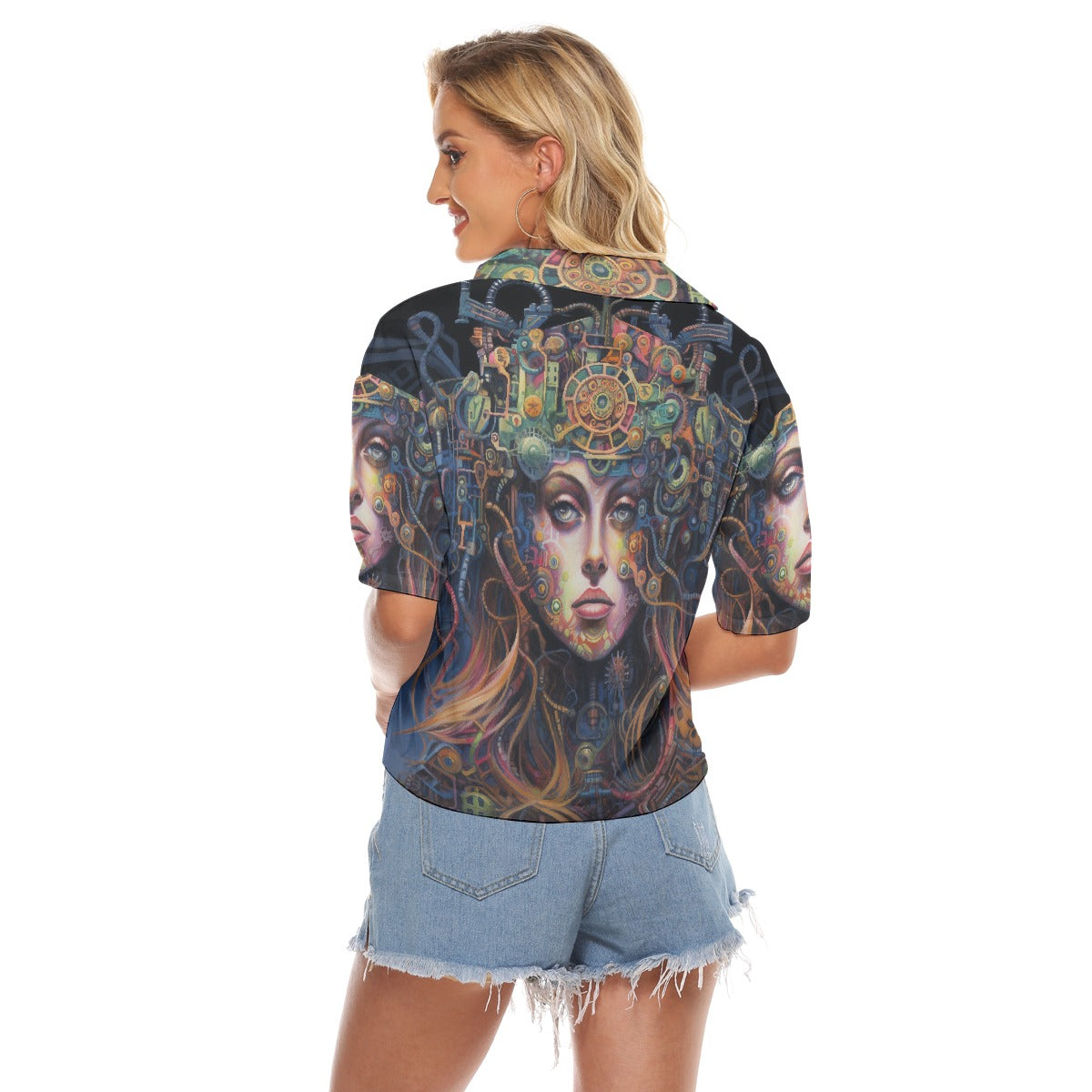 All-Over Print Women's V-neck Shirts