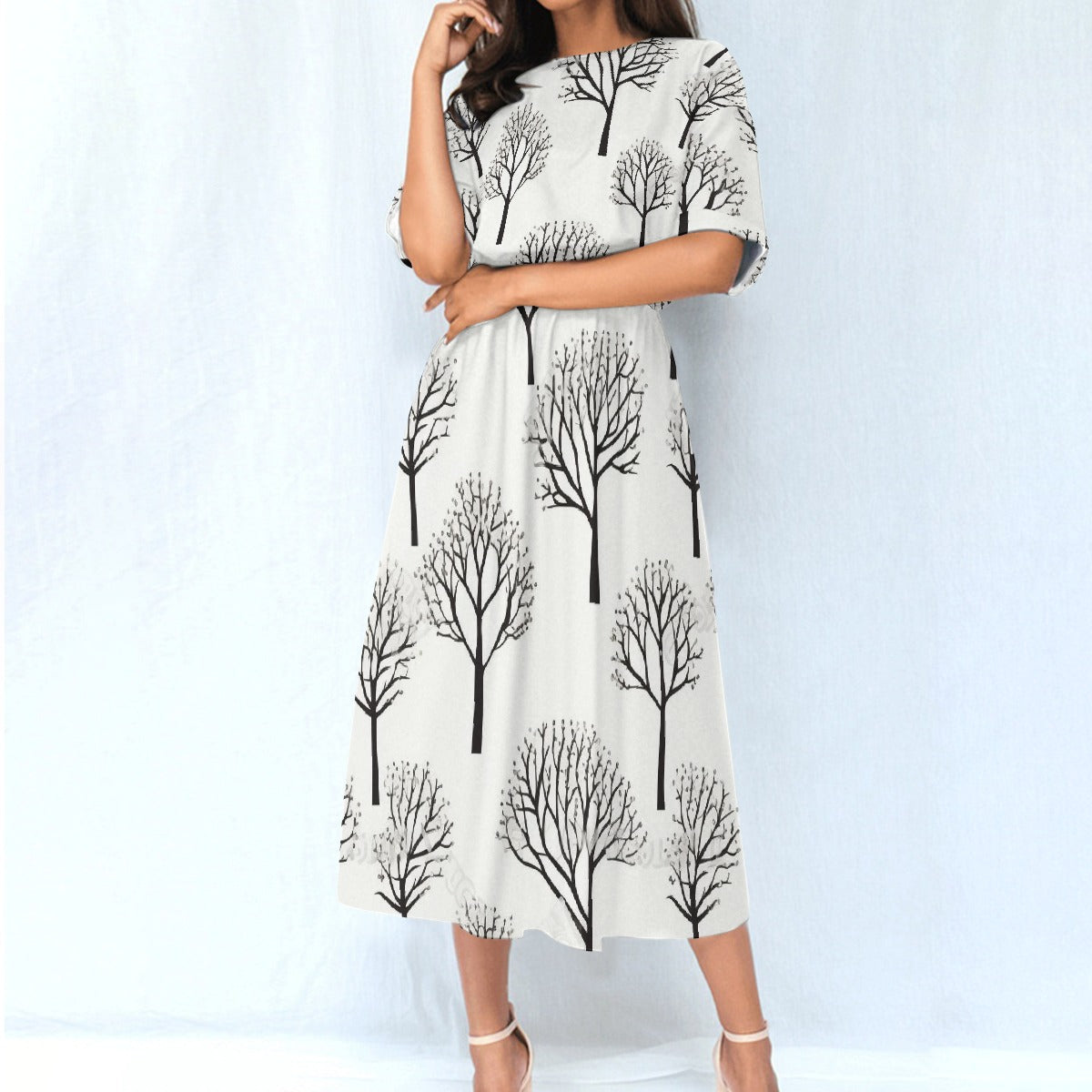 All-Over Print Women's Elastic Waist Dress