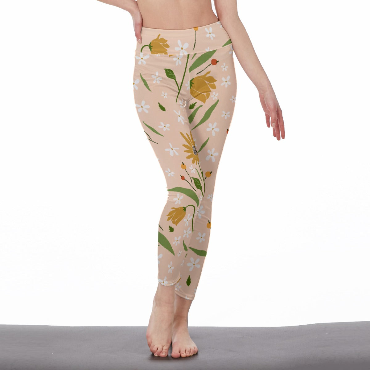 All-Over Print Women's High Waist Leggings | Side Stitch Closure