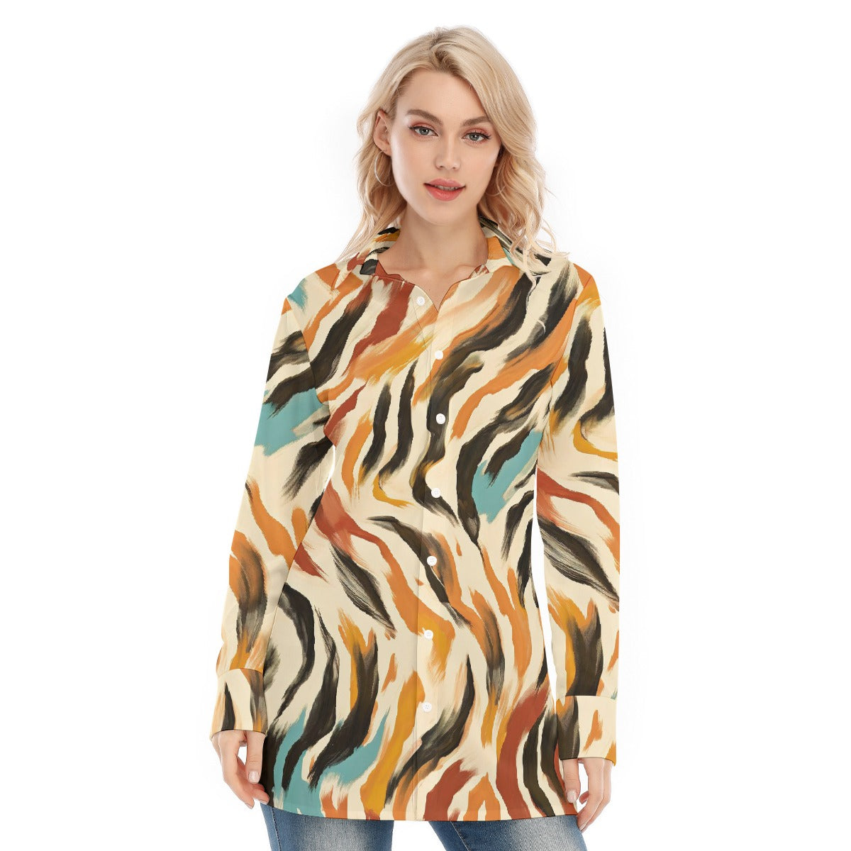 All-Over Print Women's Long Shirt