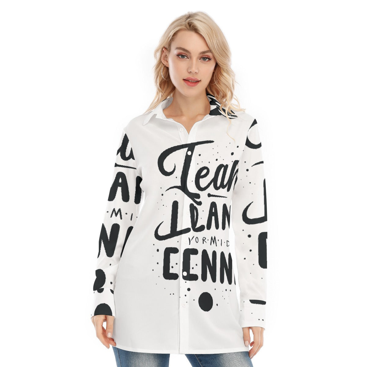 All-Over Print Women's Long Shirt