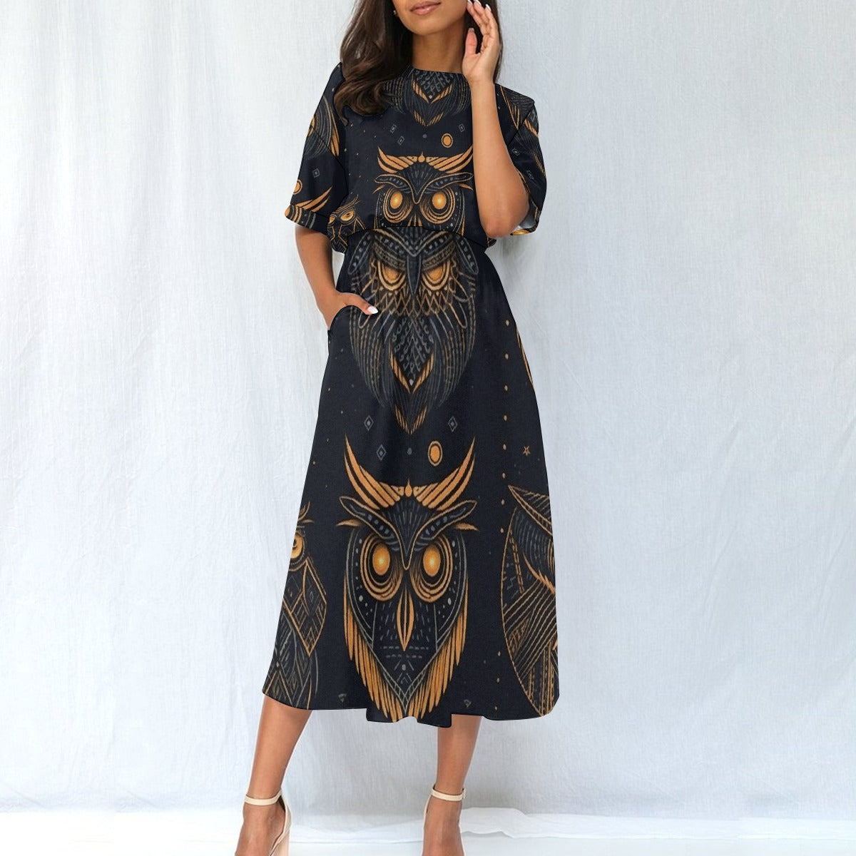 All-Over Print Women's Elastic Waist Dress