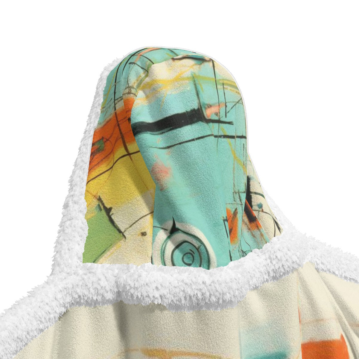 All-Over Print Unisex Wearable Hooded Blanket