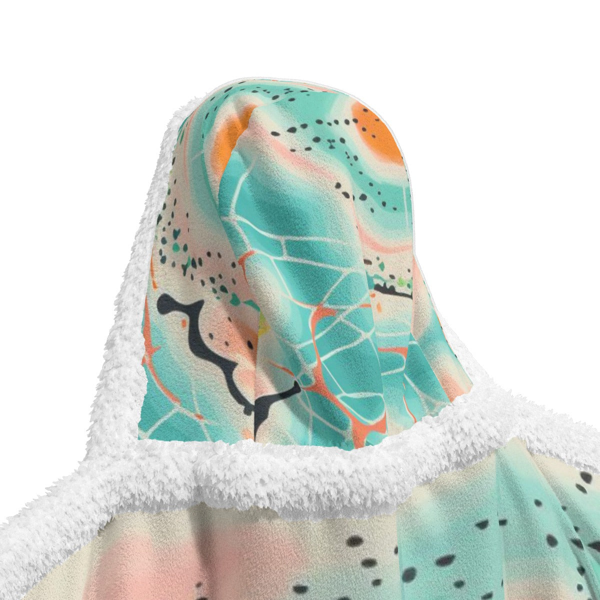 All-Over Print Unisex Wearable Hooded Blanket