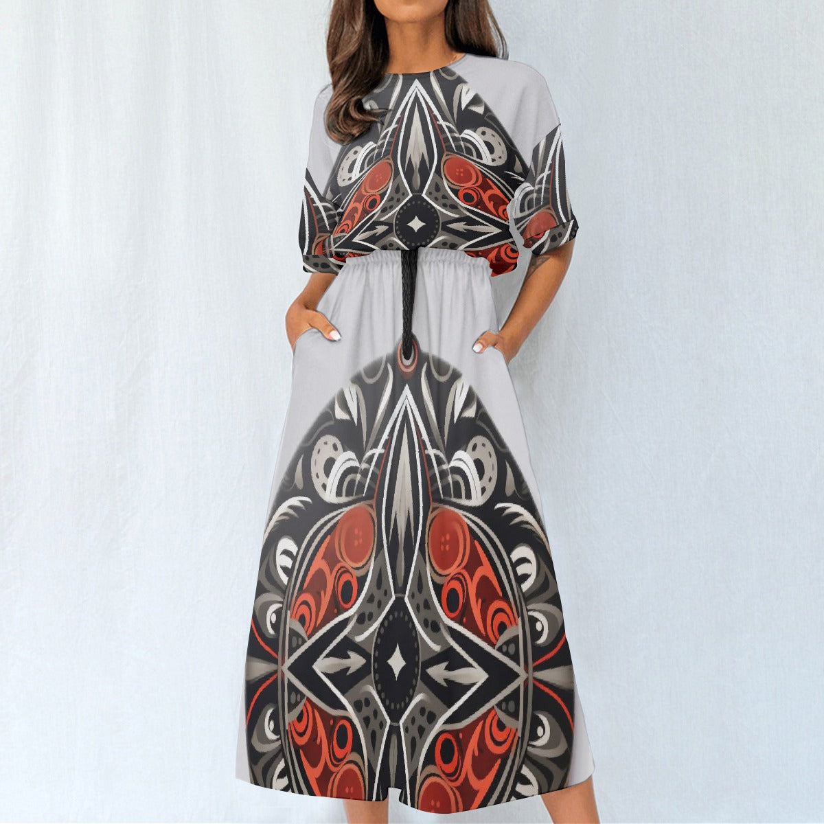 All-Over Print Women's Elastic Waist Dress