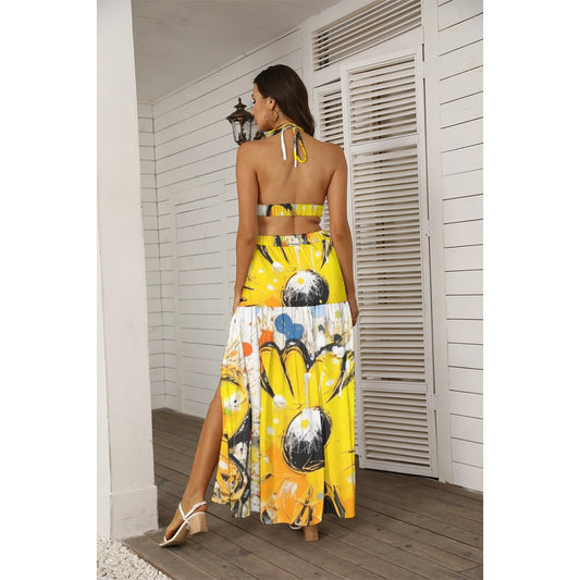 All-Over Print Women's Tie Back Wrap Dress