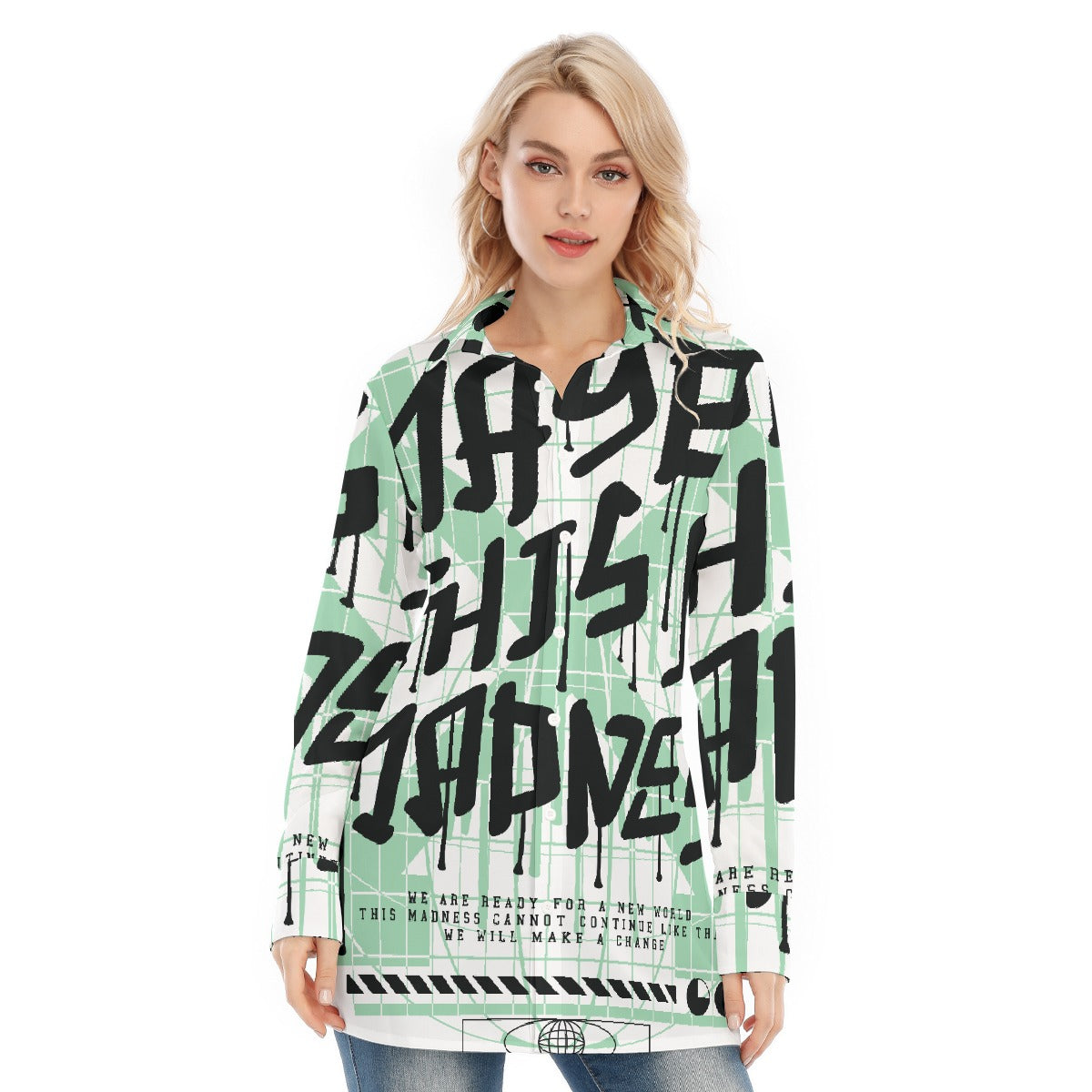 All-Over Print Women's Long Shirt