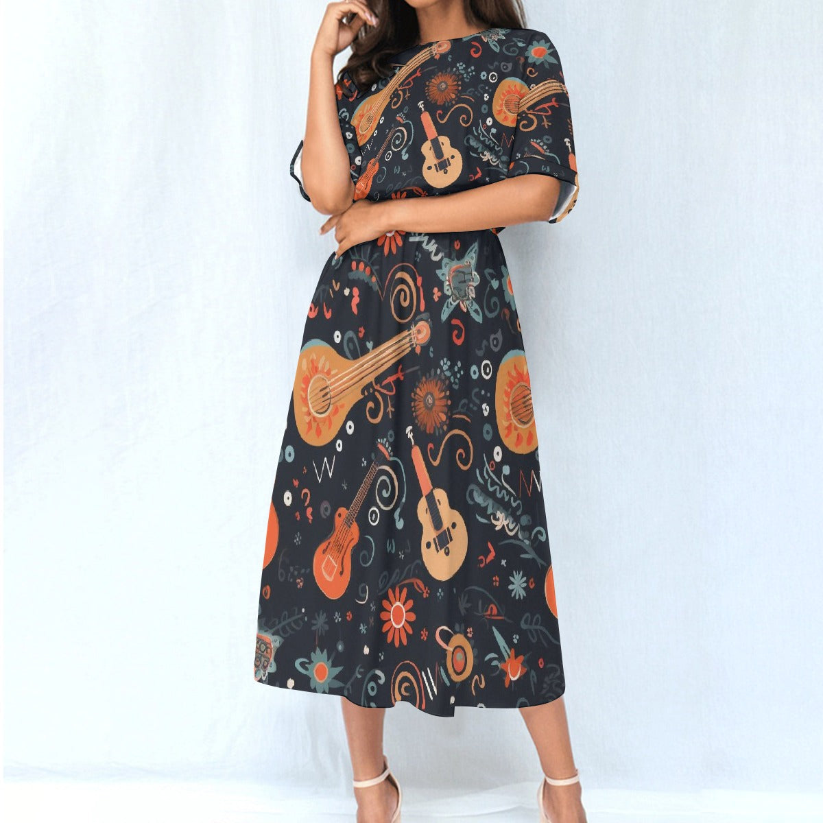 All-Over Print Women's Elastic Waist Dress