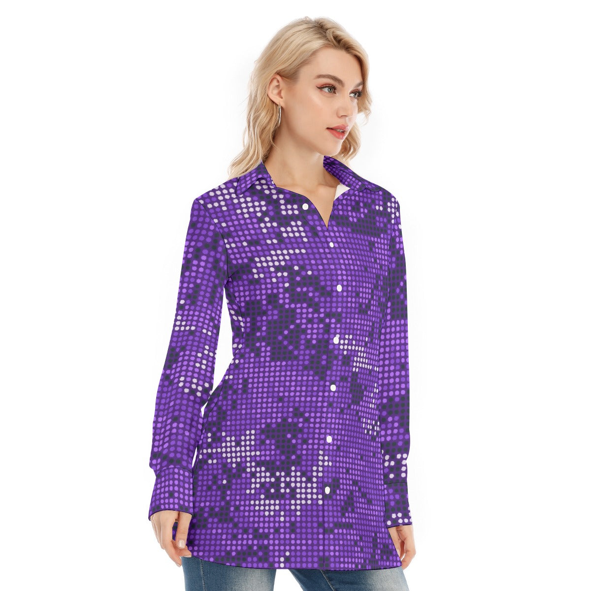 All-Over Print Women's Long Shirt