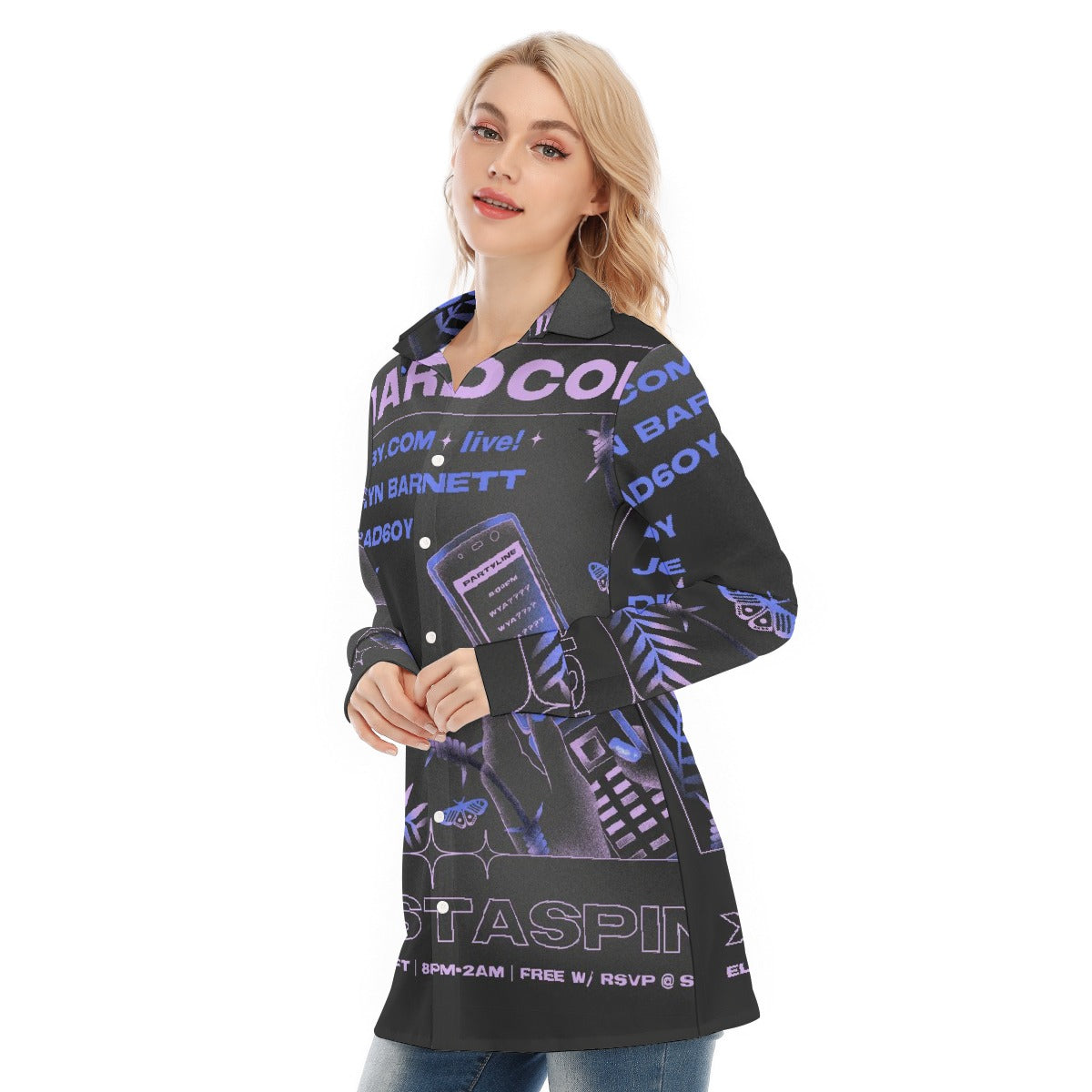 All-Over Print Women's Long Shirt