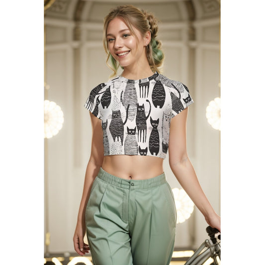 All-Over Print Women's Raglan Cropped T-shirt