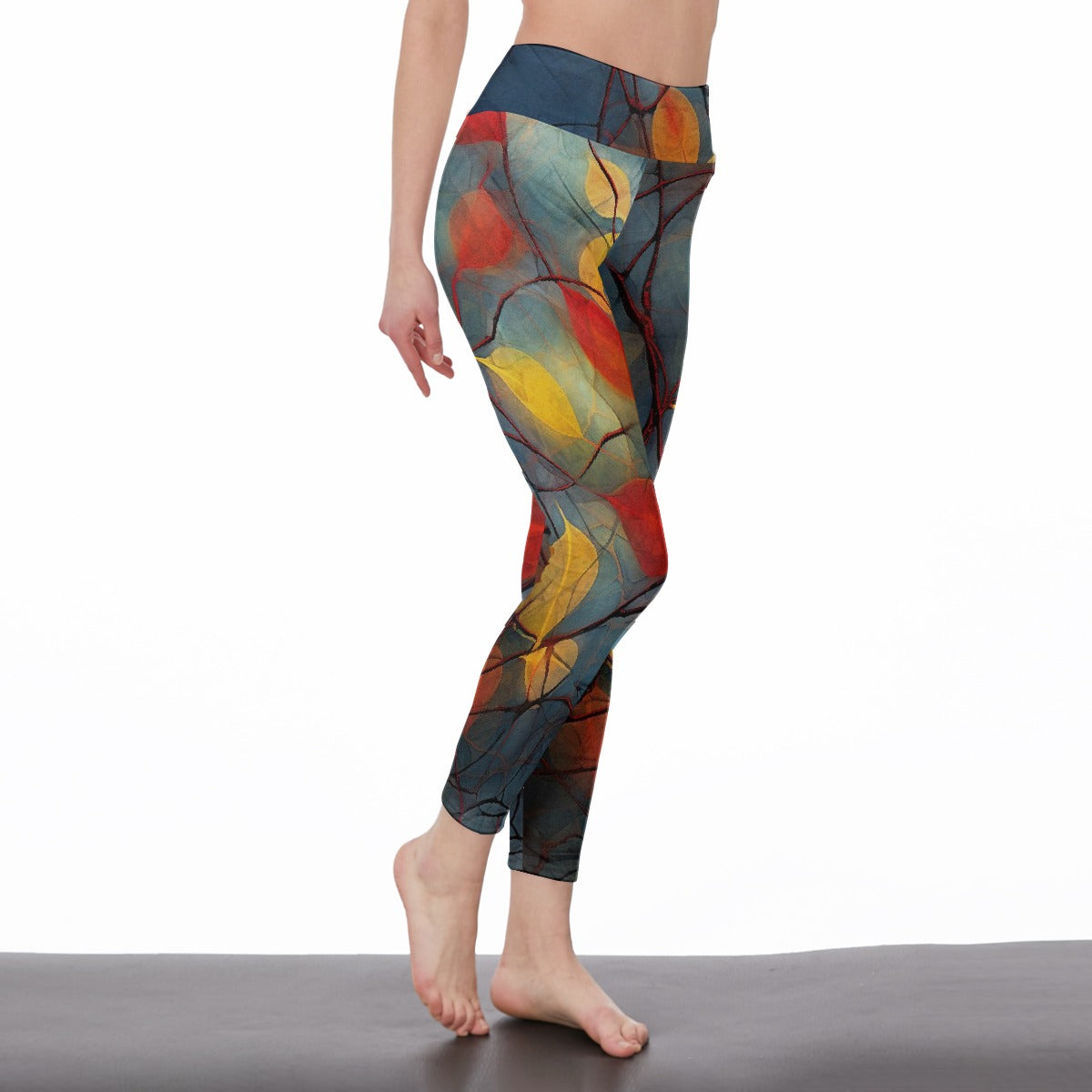 All-Over Print Women's High Waist Leggings | Side Stitch Closure