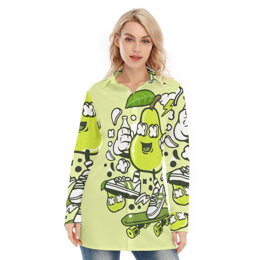 All-Over Print Women's Long Shirt