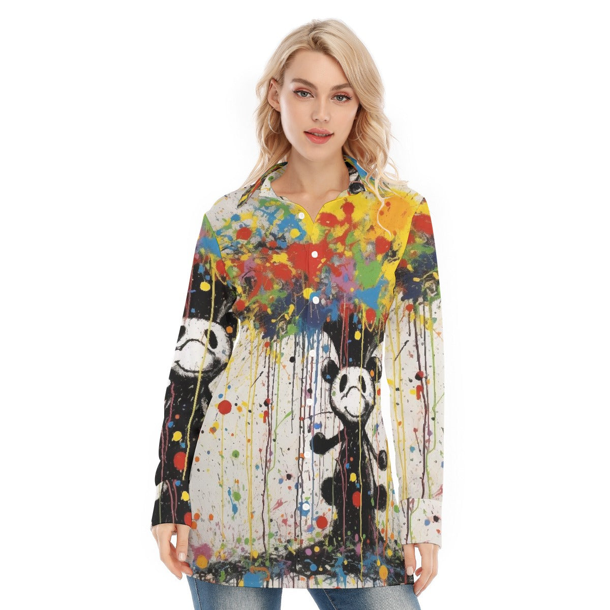 All-Over Print Women's Long Shirt