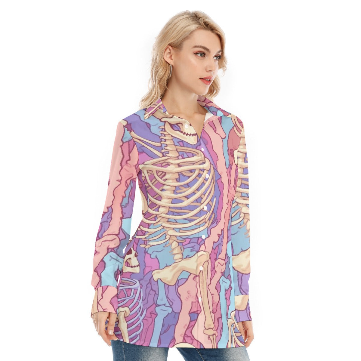 All-Over Print Women's Long Shirt