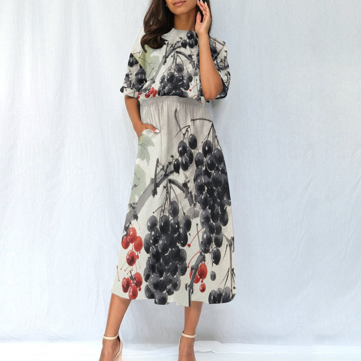 All-Over Print Women's Elastic Waist Dress