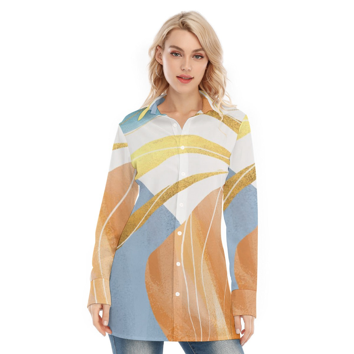 All-Over Print Women's Long Shirt