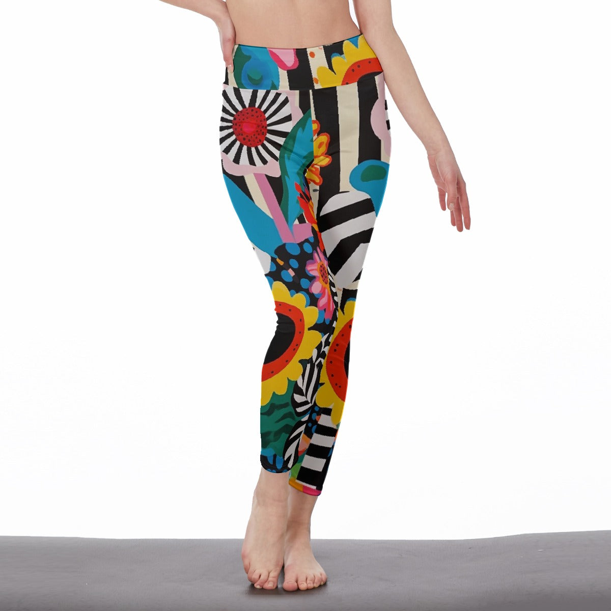 All-Over Print Women's High Waist Leggings | Side Stitch Closure