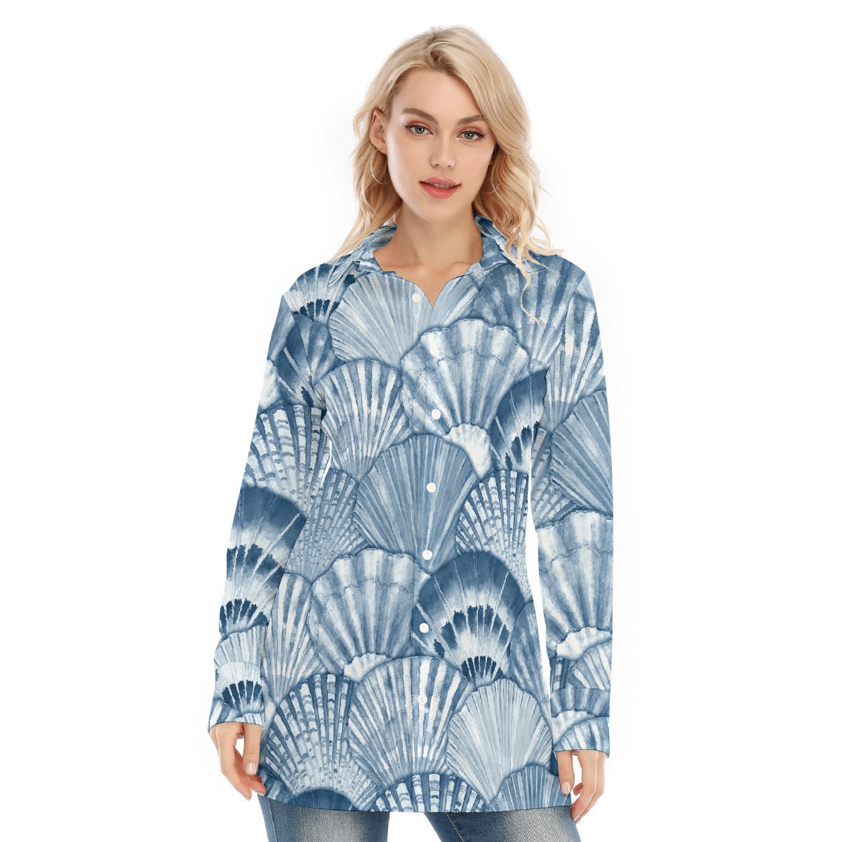 All-Over Print Women's Long Shirt