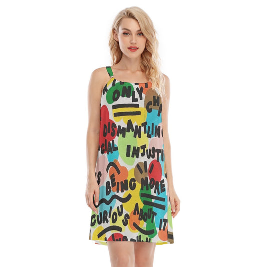 All-Over Print Women's O-neck Cami Dress