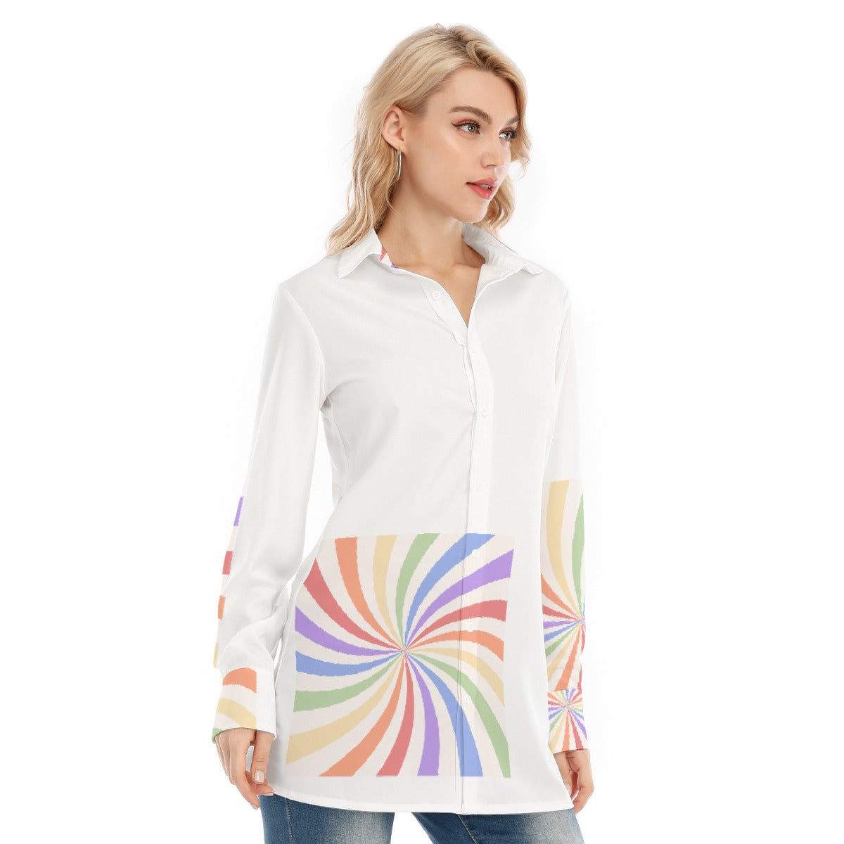 All-Over Print Women's Long Shirt