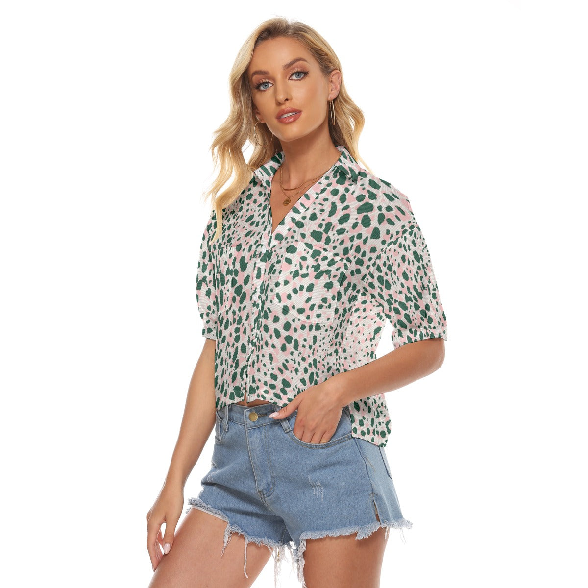 All-Over Print Women's V-neck Shirts