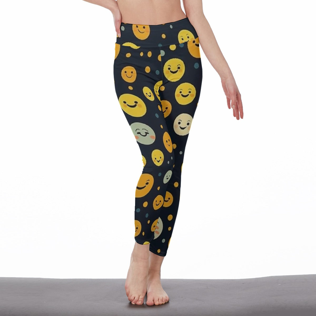 All-Over Print Women's High Waist Leggings | Side Stitch Closure