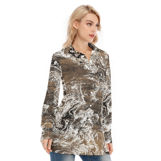 All-Over Print Women's Long Shirt