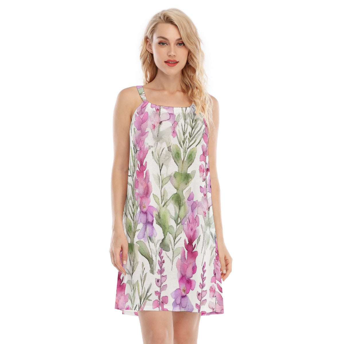 All-Over Print Women's O-neck Cami Dress