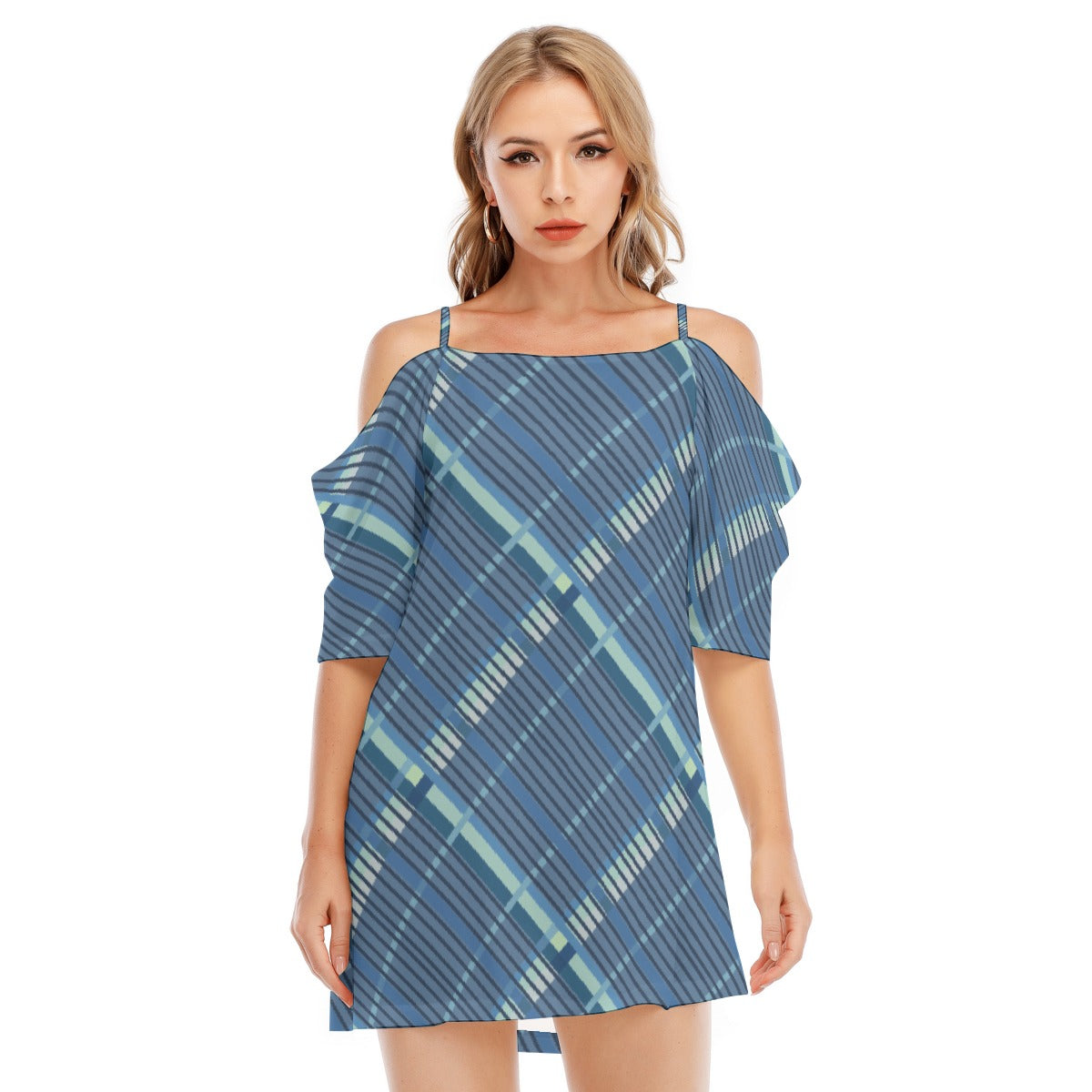 All-Over Print Women's Off-shoulder Cami Dress