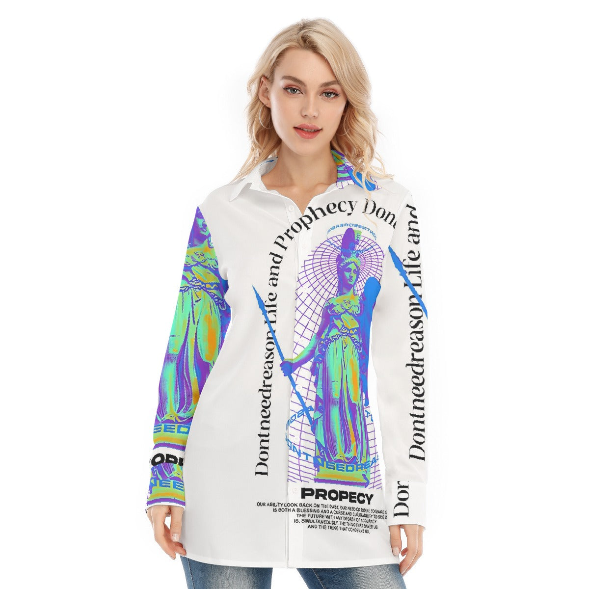 All-Over Print Women's Long Shirt